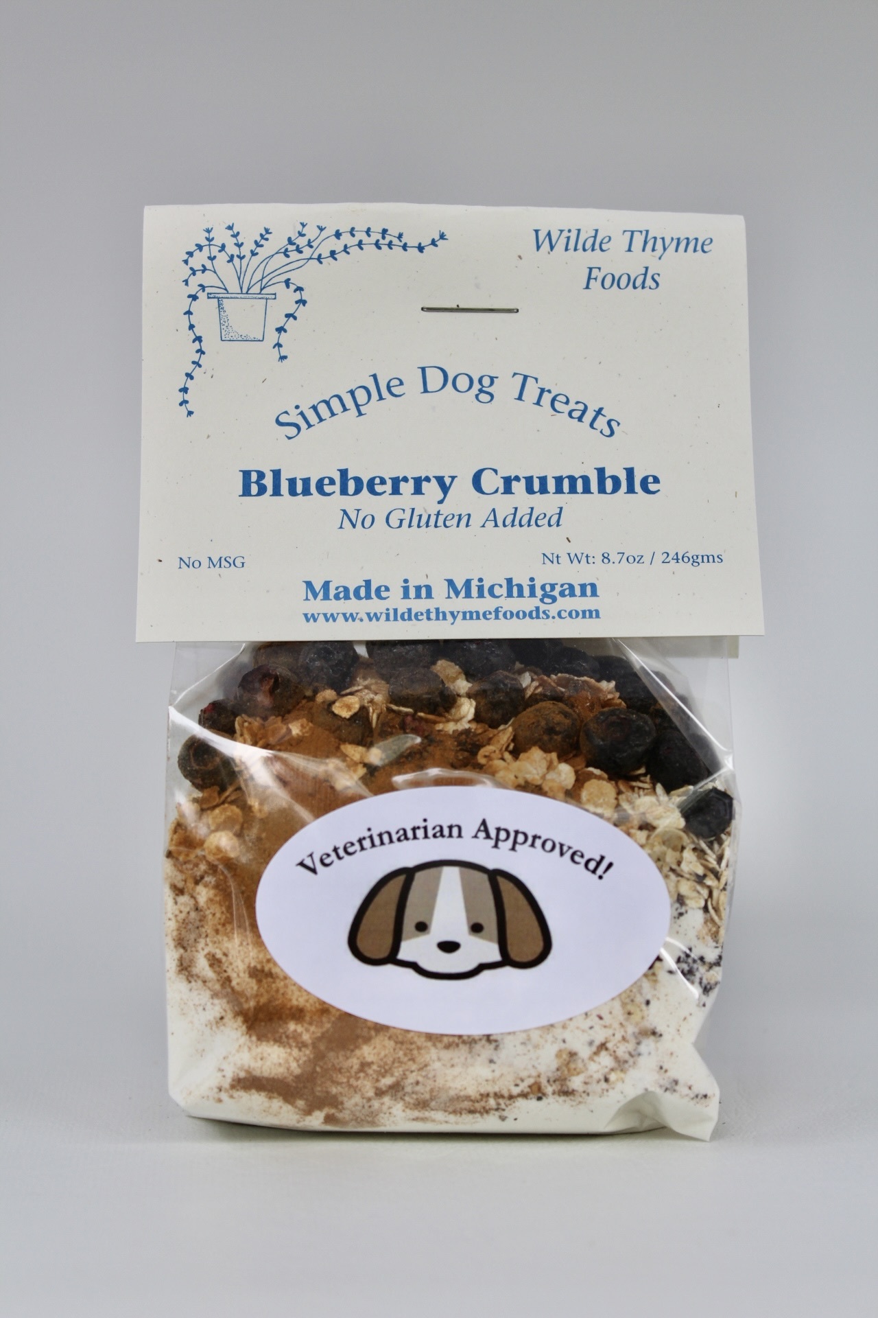 Blueberry Crumble Dog Treat